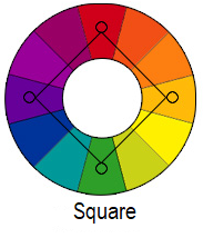 Square color scheme